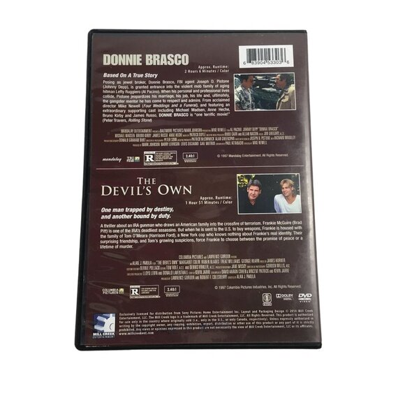 COLUMBIA PICTURES: DOUBLE FEATURE DVD DONNIE BRASCO AND THE DEVIL'S OWN - Picture 2 of 4
